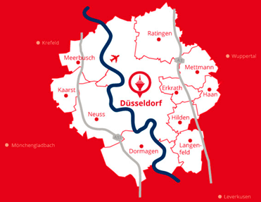 Karte Jobs für Düsseldorf